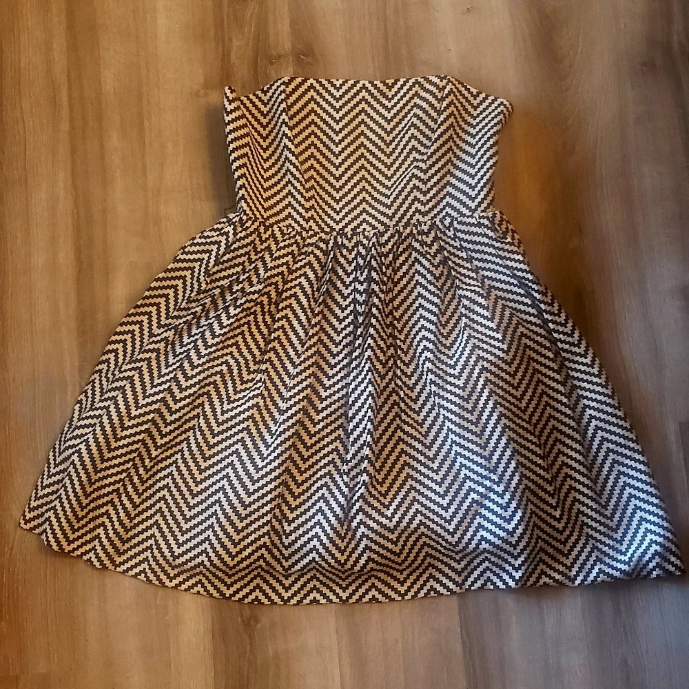 Black/white Jessica Simpson strapless dress size 8